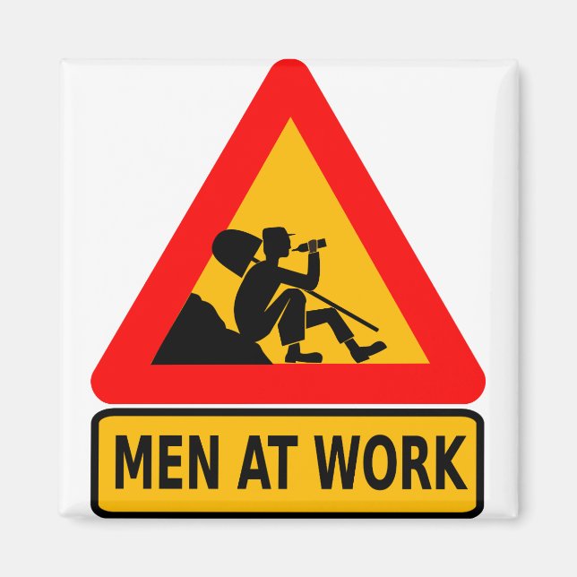 alcoholism-Men at work Magnet (Front)