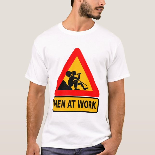 alcoholism-Men at work T-Shirt (Front)