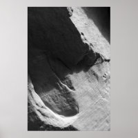 Alcove Sandstone Black and White Photo Poster