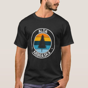 Alda Nebraska NE USA City Pride Retro Sunset T-Shirt
