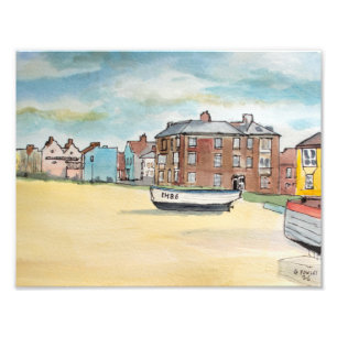 Aldeburgh Beach and Seafront Houses Photo Print