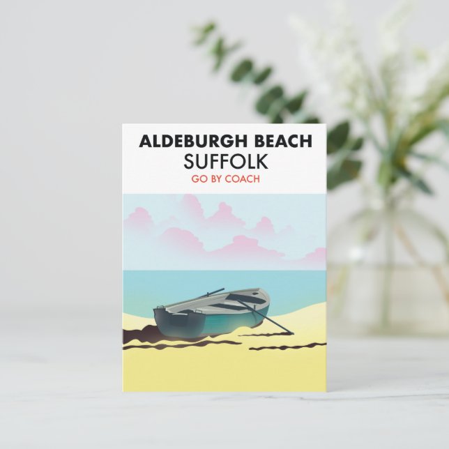 Aldeburgh Beach Suffolk  Postcard (Standing Front)