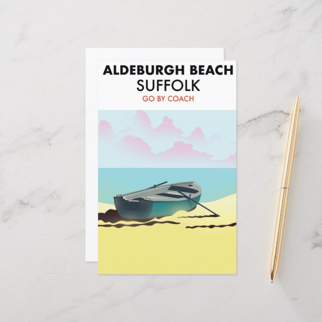 Aldeburgh Beach Suffolk  Poster (Front/Back In Situ)