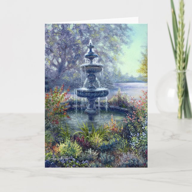 “Alden Lane Fountain” Card (Front)