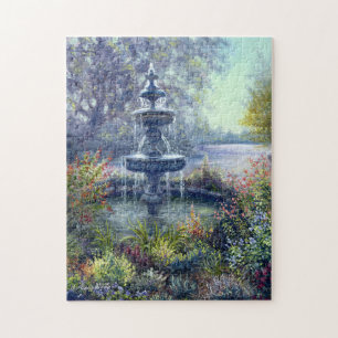 “Alden Lane Fountain” Jigsaw Puzzle