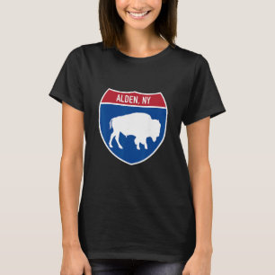 Alden New York Buffalo Ny Highway Interstate Sign T-Shirt