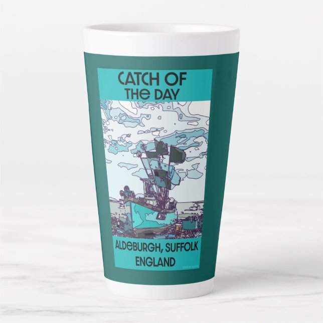 Alderburgh Suffolk  Beach Art  Large Coffee Mug (Front)