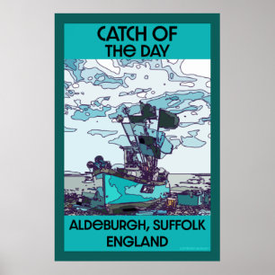 Alderburgh Suffolk  Beach Art Wooden Box Sign