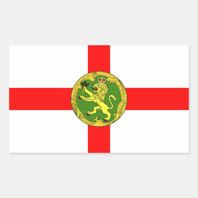 Alderney flag Guernsey symbol british Rectangular Sticker (Front)