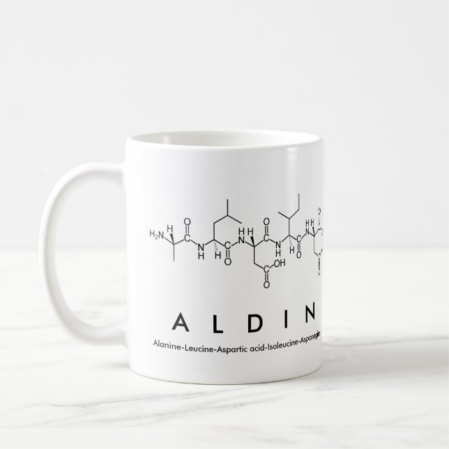Aldin peptide name mug (Left)