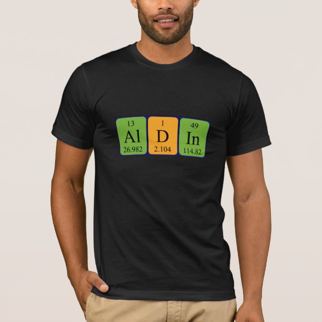Aldin periodic table name shirt (Front)