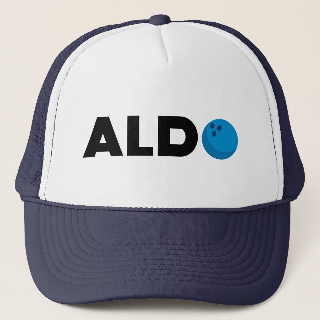 Aldo bowling trucker hat (Front)