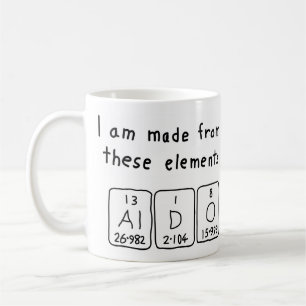 Aldo periodic table name mug