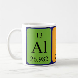 Aldo periodic table name mug