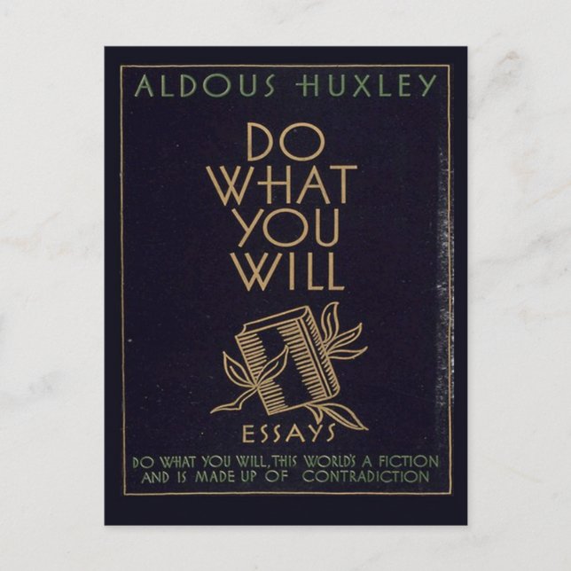 Aldous Huxley Book Postcard (Front)