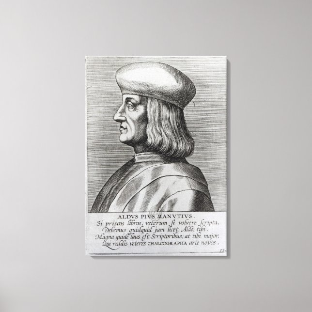 Aldus Manutius Canvas Print (Front)