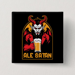 Ale Satan - Beer Drinking 15 Cm Square Badge