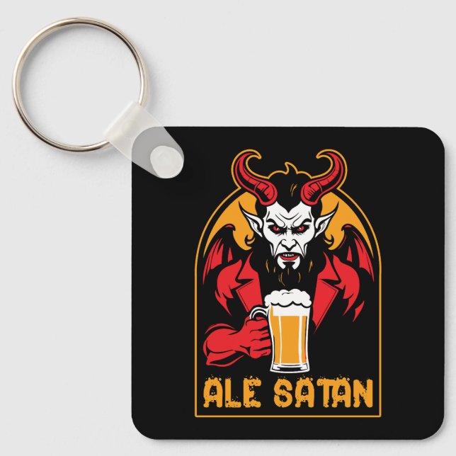 Ale Satan - Beer Drinking Key Ring (Front)