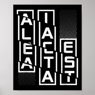 Alea Iacta Est Latin Phrase Language Motivation Sa Poster