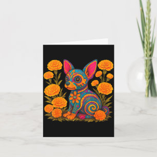 Alebrije Dog Flower Mexican Folk Art Owner Mom Dad Card