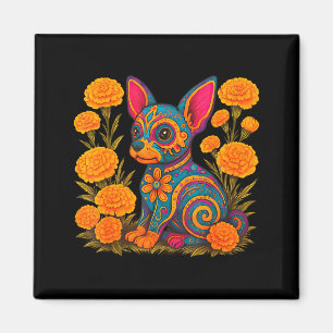 Alebrije Dog Flower Mexican Folk Art Owner Mom Dad Magnet