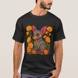 Alebrije Dog Flower Mexican Folk Art Owner Mom Dad T-Shirt