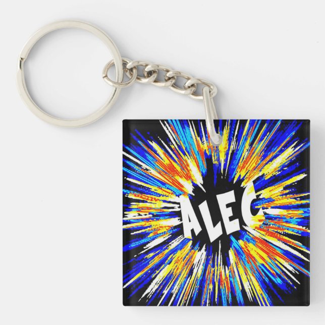 Alec Name Art Key Ring (Front)
