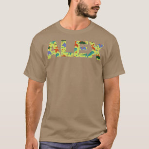 AleCool Boys Name with colourful cute Dinos for Ki T-Shirt