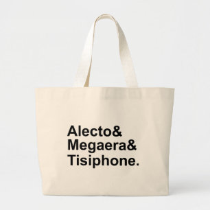 Alecto Megaera Tisiphone   Greek Furies of Myth Large Tote Bag