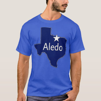 Aledo Texas Lone State Map TX City Navy Blue T-Shirt