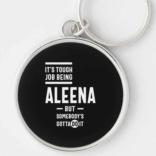Aleena Personalised Name Birthday Key Ring (Front)