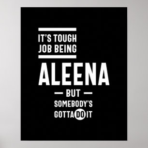 Aleena Personalised Name Birthday Poster