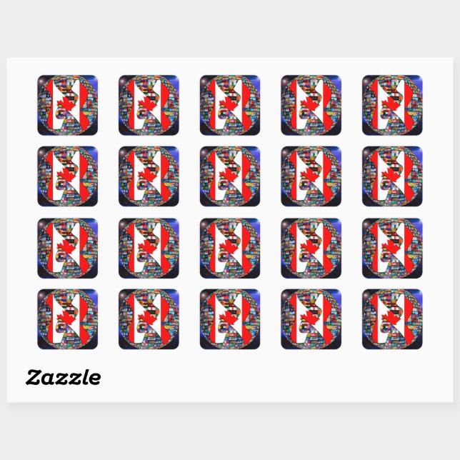 Alef Flag Square Sticker (Sheet)