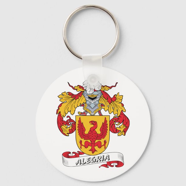 Alegria Family Crest Key Ring (Front)