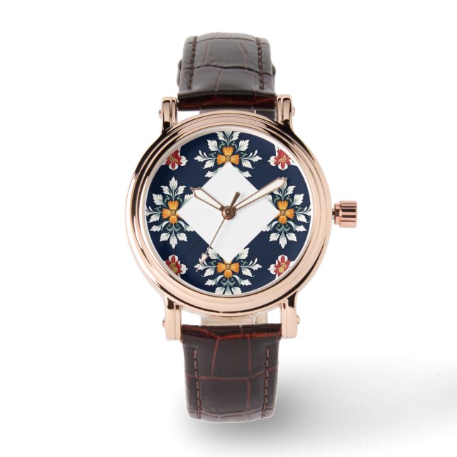 Alegria Portuguese Tile Watch (Front)