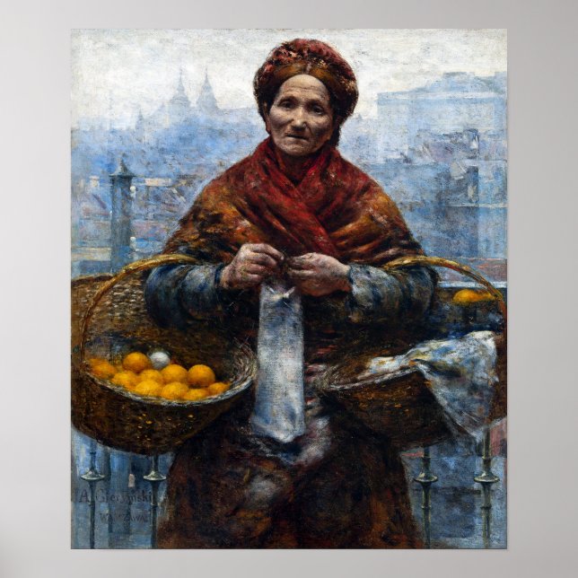 Aleksander Gierymski Jewish Woman Selling Oranges Poster (Front)