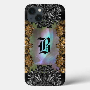 Alembertaine Elegant Baroque Girly Monogram iPhone 13 Case