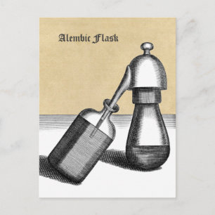 Alembic Flask Mediaeval Alchemy Lab Postcard