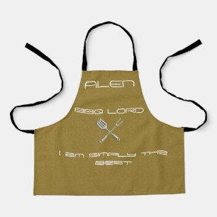 Alen I am simply the best gold Apron