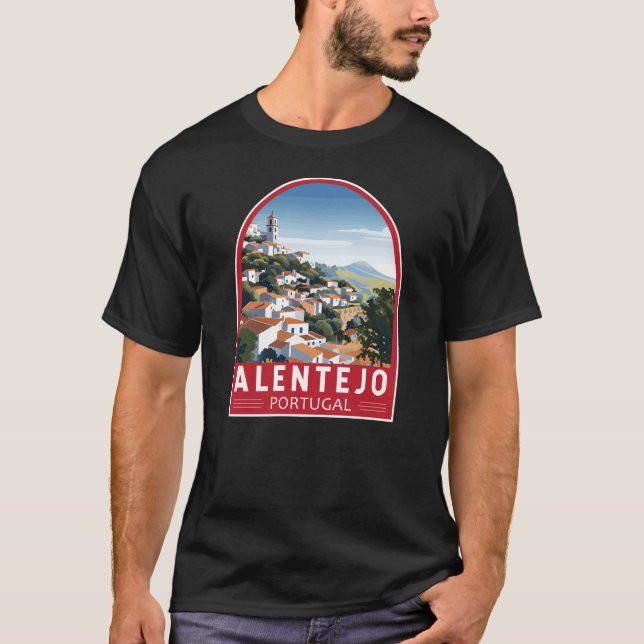 Alentejo Portugal Travel Art Vintage T-Shirt (Front)