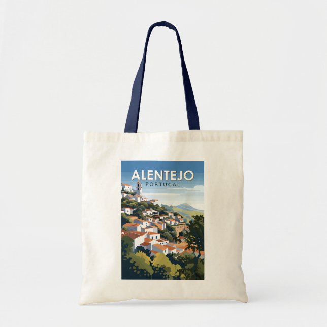Alentejo Portugal Travel Art Vintage Tote Bag (Front)