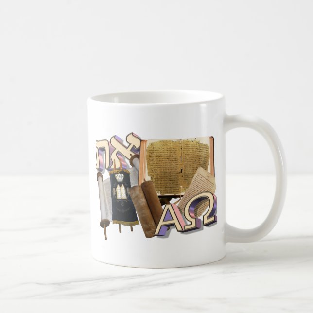Aleph Tav / Alpha & Omega Coffee Mug (Right)