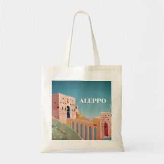 Aleppo Citadel illustrated art قلعة حلب سوريا Tote Bag
