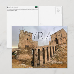 Aleppo Citadel, Syria Travel Postcard