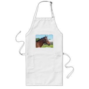 Alert Arabian Horse Long Apron
