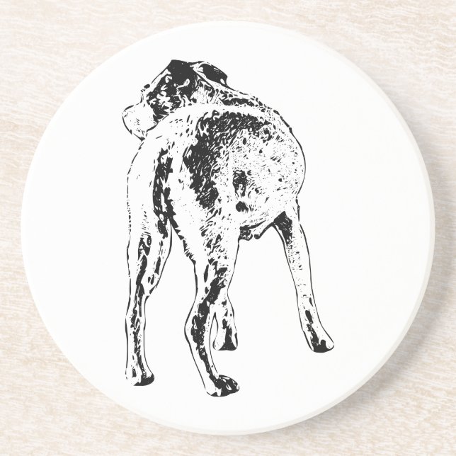 Alert at the Table Coaster (Front)