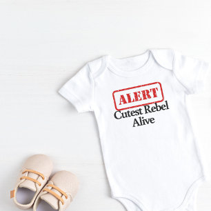 Alert Cutest Rebel Alive Baby Bodysuit