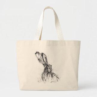 Alert Hare Large Tote Bag