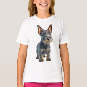 Alert Scruffy Scottish Terrier Puppy Kids T-Shirt