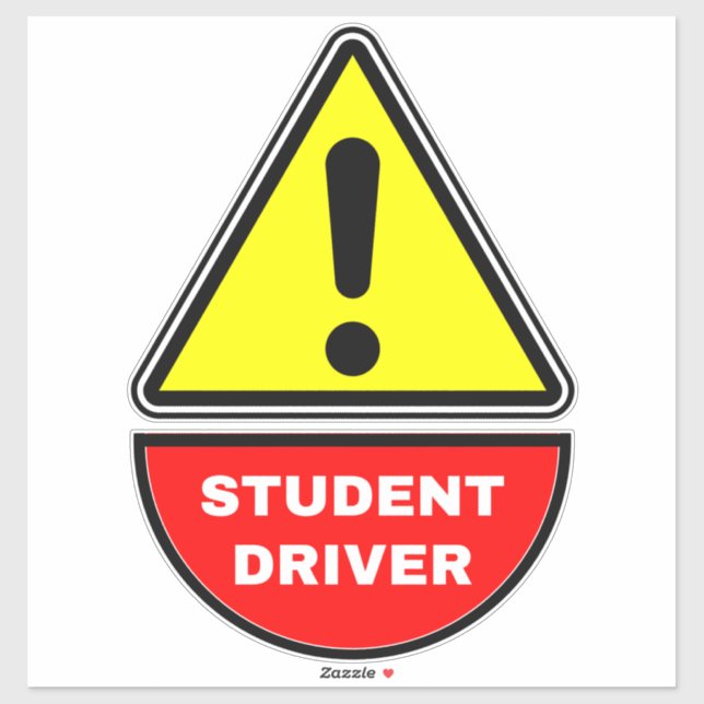 (Alert Sign) Student Driver  (Sheet)
